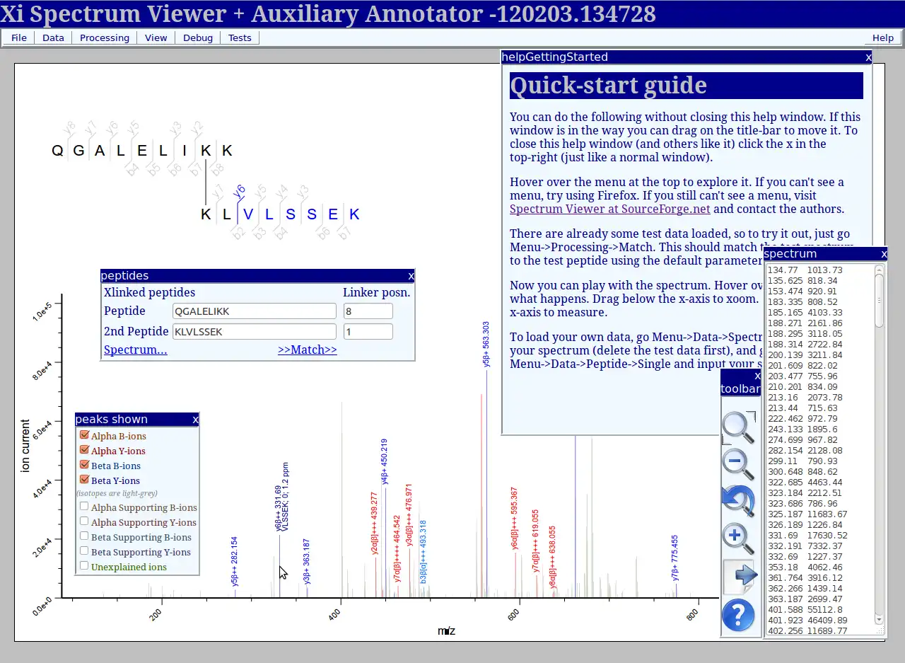 Download web tool or web app Xi Spectrum Viewer to run in Windows online over Linux online