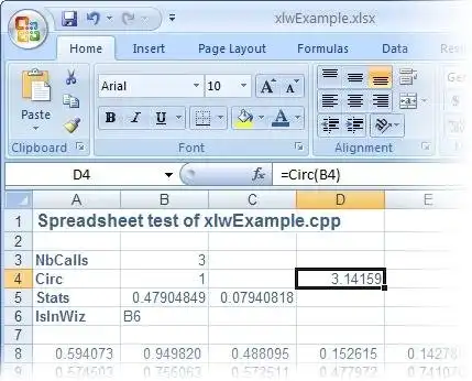 Download web tool or web app XLW - A C++ wrapper for the Excel C API