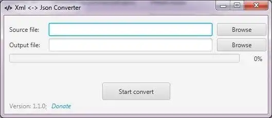 Muat turun alat web atau aplikasi web Xml2Json Converter