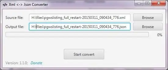 ดาวน์โหลดเครื่องมือเว็บหรือเว็บแอป Xml2Json Converter