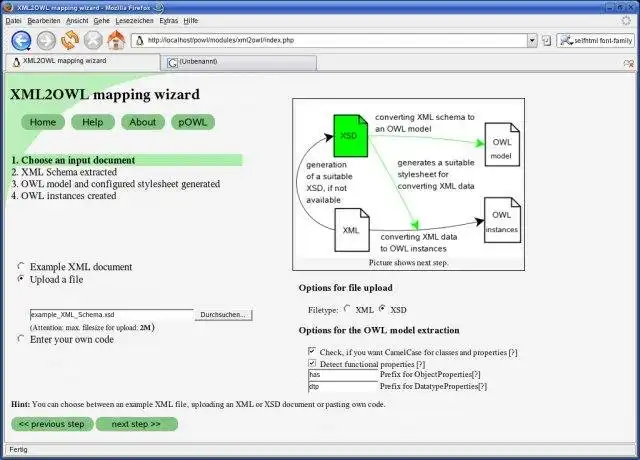 Web aracını veya web uygulamasını indirin xml2owl