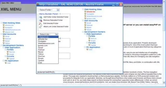 Download web tool or web app XML Based Tree Menu