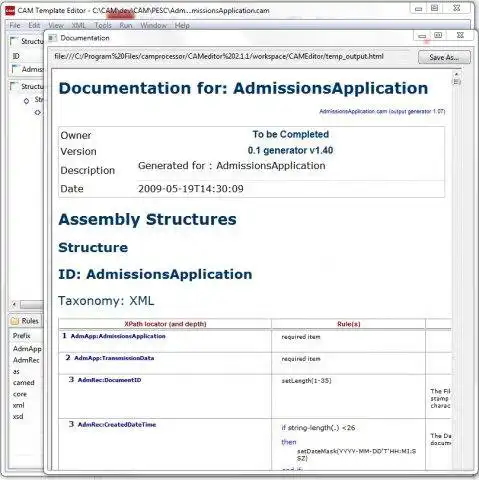 Mag-download ng web tool o web app XML Editor/Validator/Designer na may CAMV