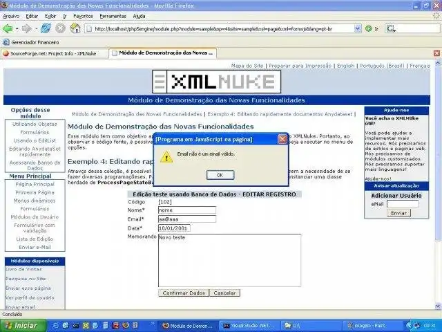 Muat turun alat web atau aplikasi web XMLNuke