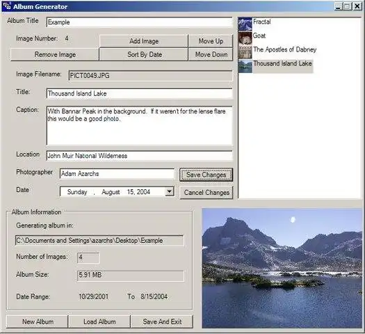 Download webtool of webapp XML Fotoalbum