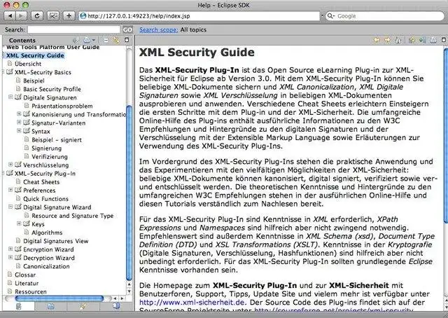 Descargue la herramienta web o la aplicación web XML-Security Plug-In