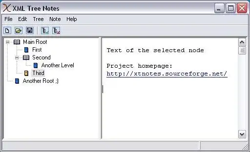 Download web tool or web app XML Tree Notes