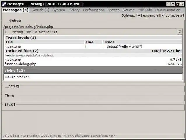 Download web tool or web app xn.debug - power of php