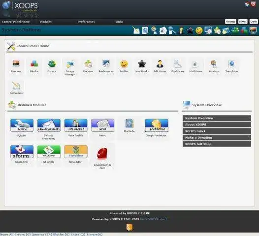 Descărcați instrumentul web sau aplicația web XOOPS Web Application System