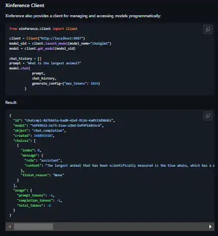 Download web tool or web app Xorbits Inference