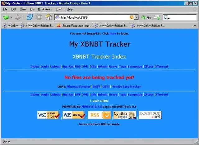 Download web tool or web app =Xotic= Edition of BNBT (XBNBT)