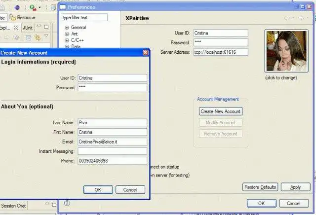 웹 도구 또는 웹 앱 다운로드 XPairtise - Eclipse용 쌍 프로그래밍