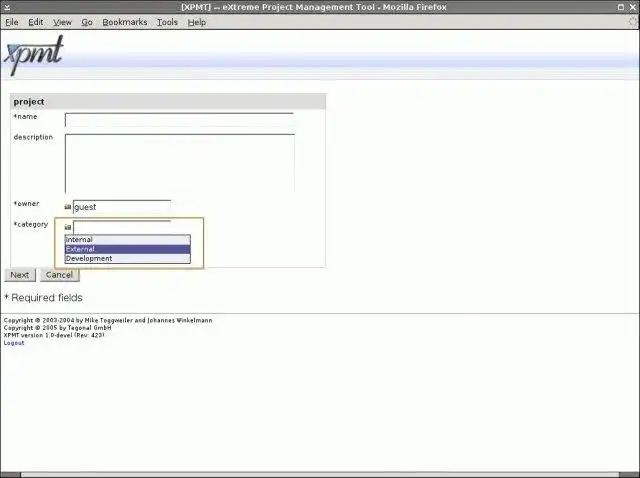 ดาวน์โหลดเครื่องมือเว็บหรือเว็บแอป XPMT - eXtreme Project Management Tool