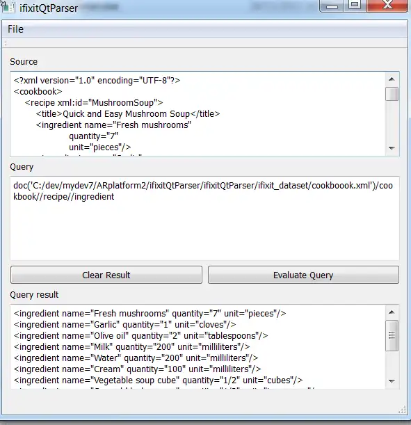 Download web tool or web app XQuery tester