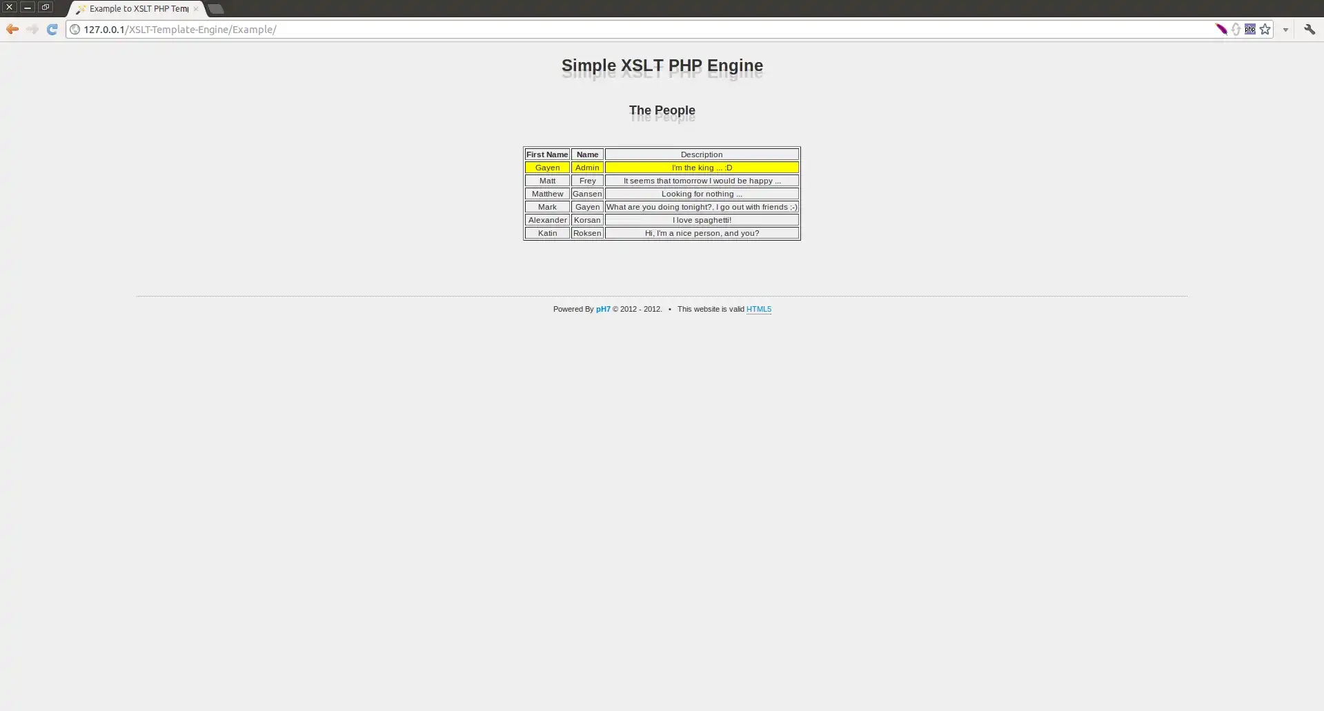 Web aracını veya web uygulamasını indirin XSLT PHP Şablon Motoru | PH7Xsl