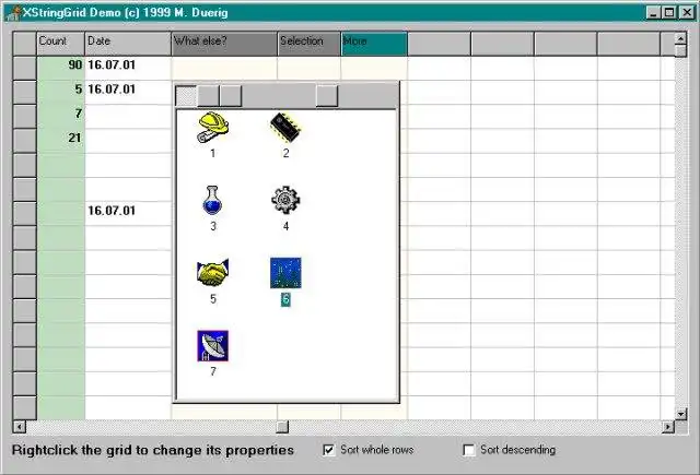 Download web tool or web app XStringGrid