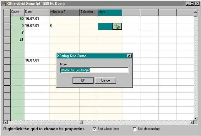 Download web tool or web app XStringGrid