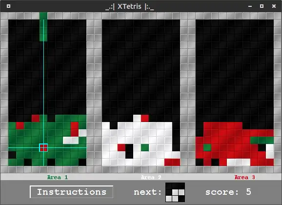 Mag-download ng web tool o web app xtetris upang tumakbo sa Windows online sa Linux online