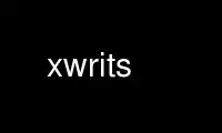 xwrits را در ارائه دهنده هاست رایگان OnWorks از طریق Ubuntu Online، Fedora Online، شبیه ساز آنلاین ویندوز یا شبیه ساز آنلاین MAC OS اجرا کنید.
