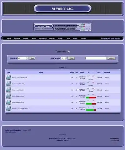 Download web tool or web app yaBTuc-y. an. BitTorrent upload center