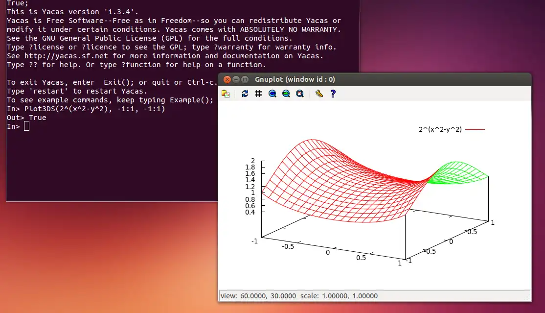 Mag-download ng web tool o web app yacas para tumakbo sa Linux online