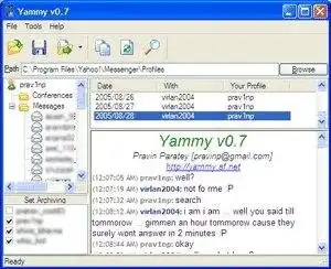 Download web tool or web app Yammy - Yahoo Messenger Archives Decoder