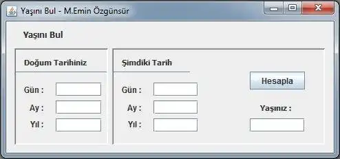 Scarica lo strumento web o l'app web Yaşını Bul