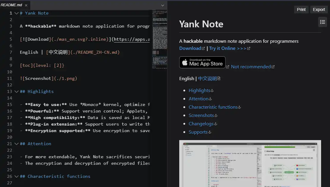 Download web tool or web app Yank Note