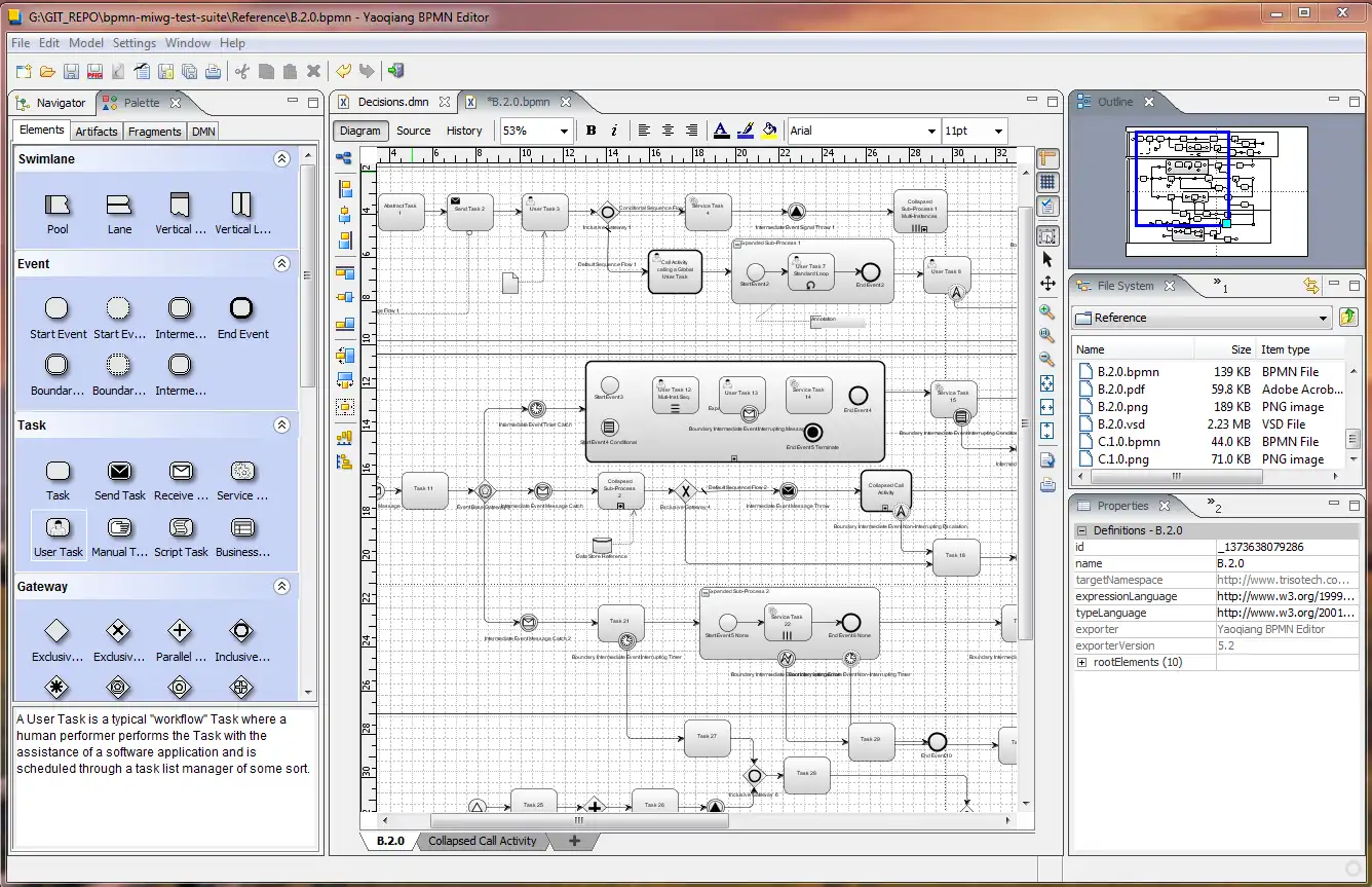 قم بتنزيل أداة الويب أو تطبيق الويب Yaoqiang BPMN Editor