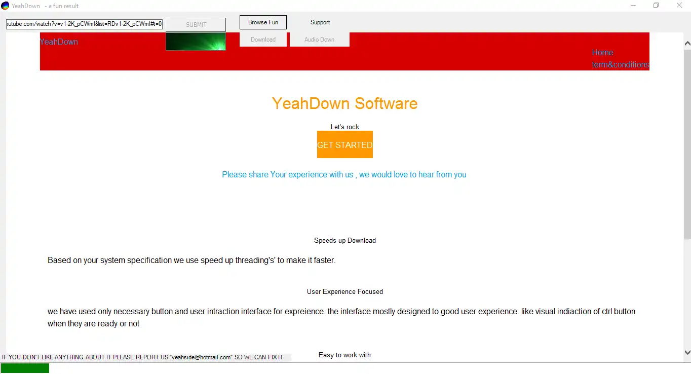 Download web tool or web app YeahDown (Yehdown)