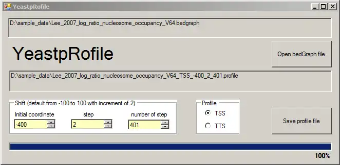 Download web tool or web app YeastpRofile to run in Windows online over Linux online