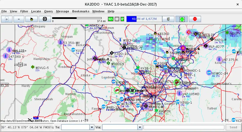 ابزار وب یا برنامه وب Yet Another APRS Client را بارگیری کنید