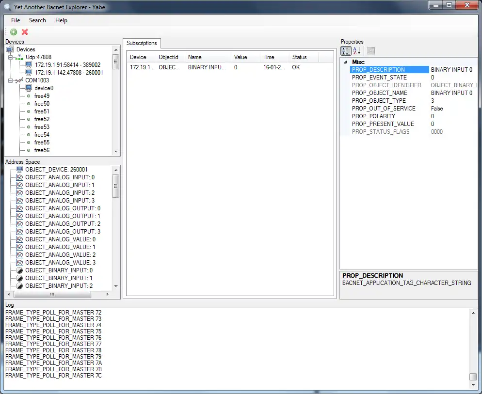 Download web tool or web app Yet Another Bacnet Explorer