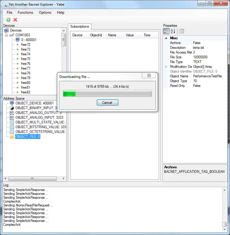 Download web tool or web app Yet Another Bacnet Explorer to run in Windows online over Linux online