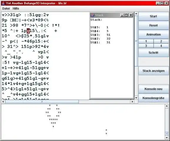 Descărcați instrumentul web sau aplicația web Yet Another Befunge93 Interpreter