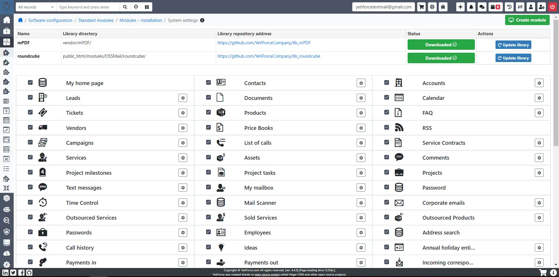 Download web tool or web app YetiForce CRM