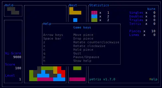 Download web tool or web app yetris to run in Linux online