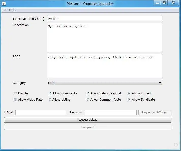 Download webtool of webapp YMono - Youtube Uploader