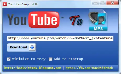 Download web tool or web app Youtube-2-mp3