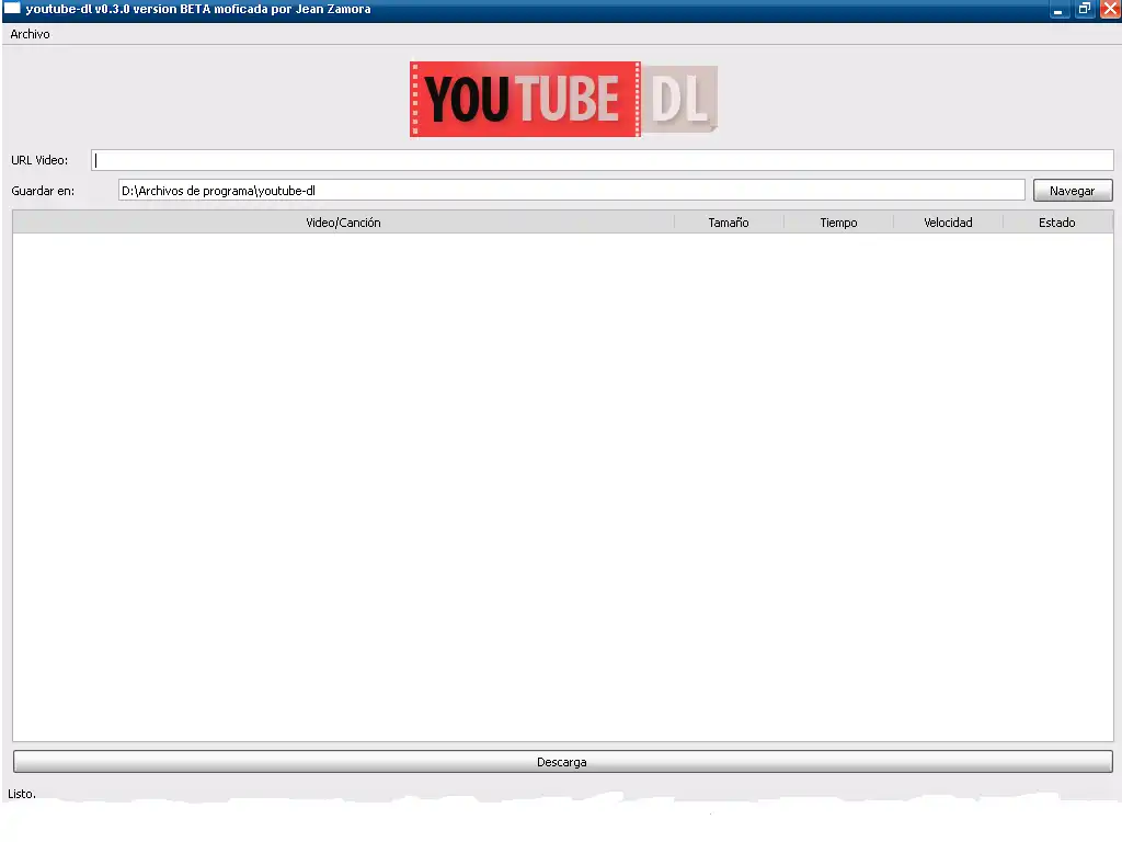 Scarica lo strumento web o l'app web youtube-dl-es