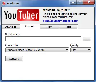 Download web tool or web app YouTube Downloader 2011