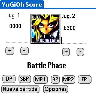 Descargue la herramienta web o la aplicación web YuGiOh Card Duelist Scoreboard para Palm para ejecutar en Linux en línea