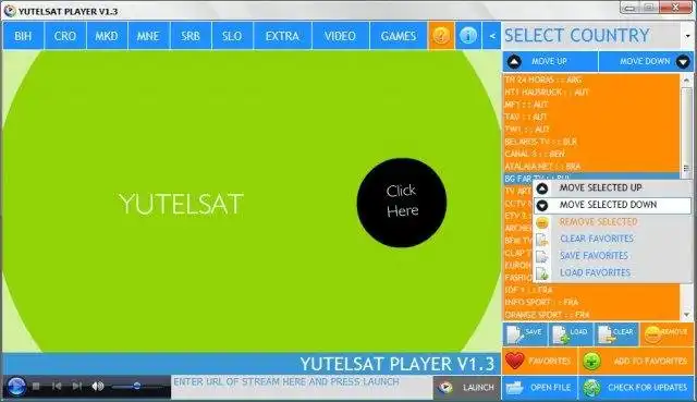 Unduh alat web atau aplikasi web YUTELSAT PLAYER