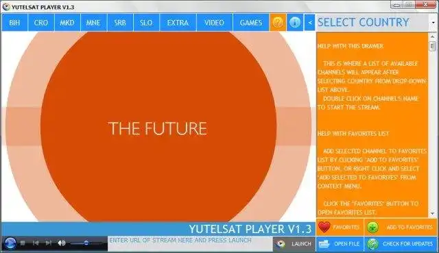 Download web tool or web app YUTELSAT PLAYER