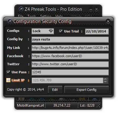 Download web tool or web app Z4 Phreak Tool 2.1