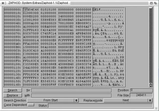 Web aracını veya web uygulamasını indirin Zaphod Binary Editor