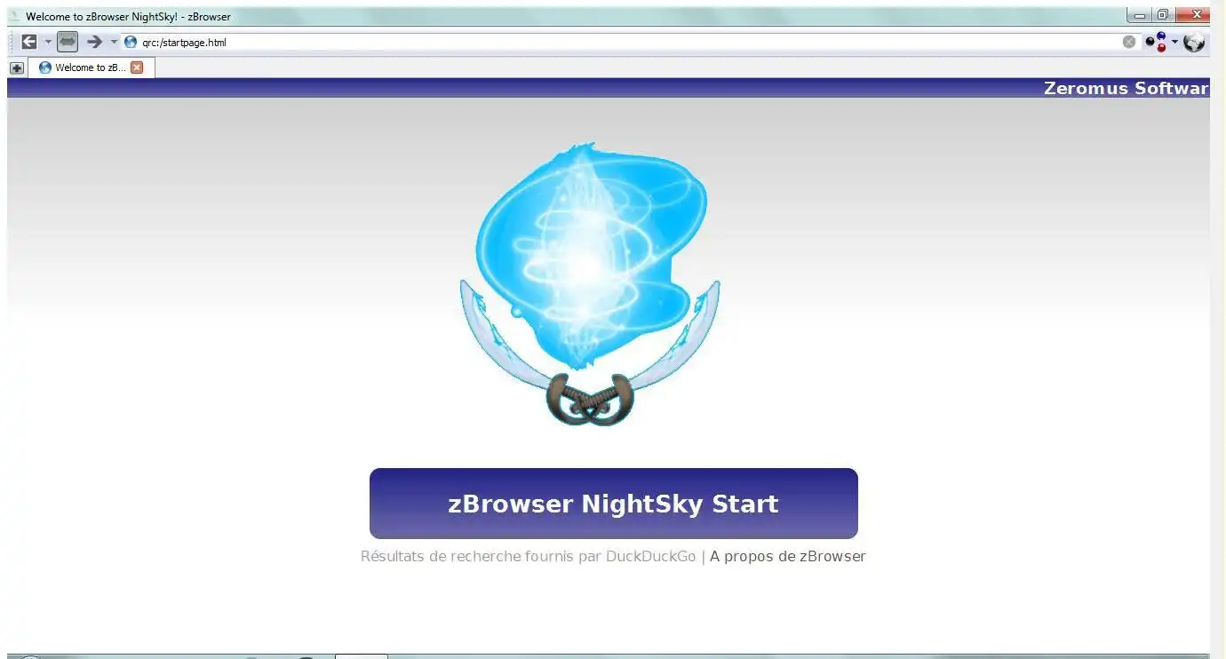 Загрузите веб-инструмент или веб-приложение zBrowser NightSky