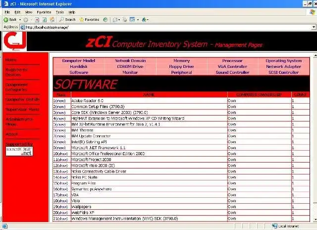 Download web tool or web app zCI Computer Inventory System