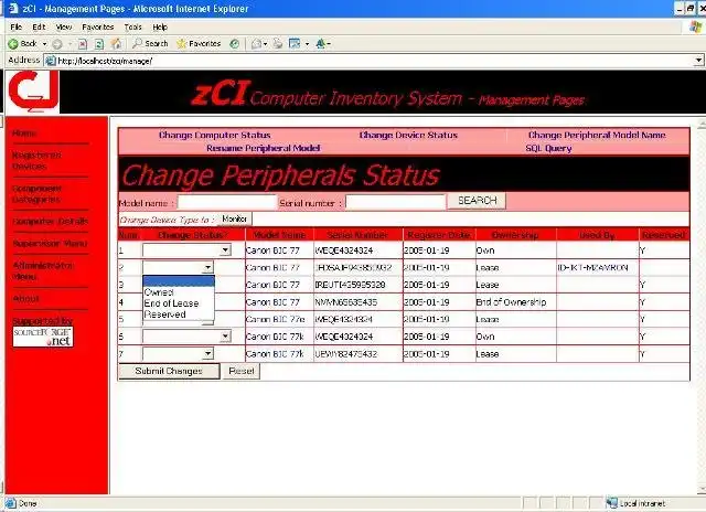 Unduh alat web atau aplikasi web zCI Computer Inventory System