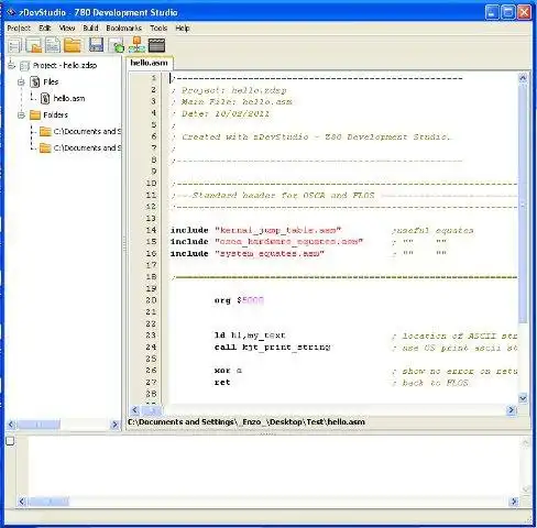 Download web tool or web app zDevStudio - Z80 Development Studio